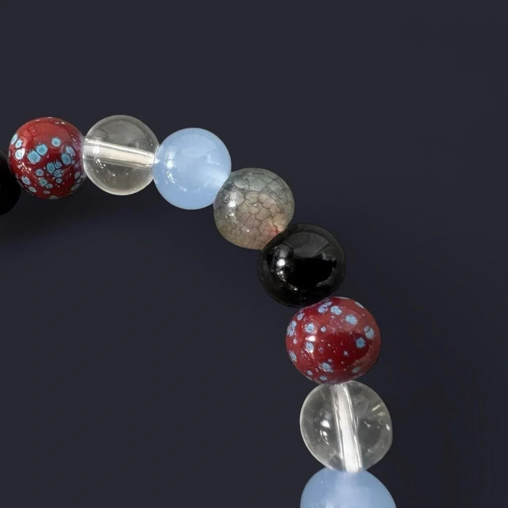Cherry Glass Bead Bracelet 8mm